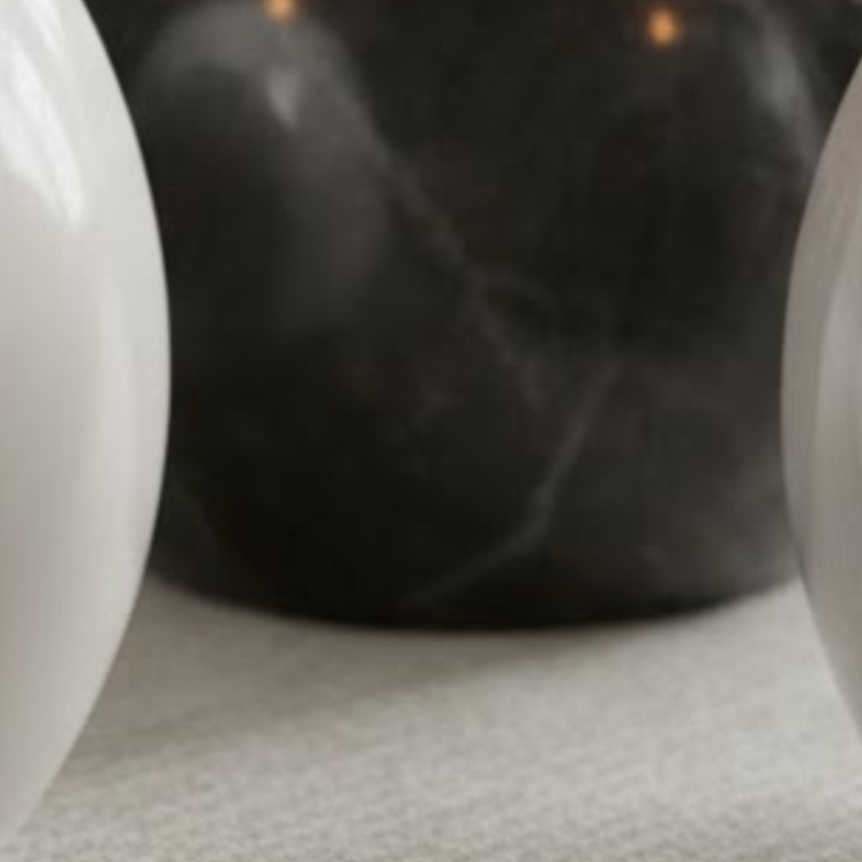 Natural Marble Candle Holder Set – Set of 3 (White, Gray & Black)