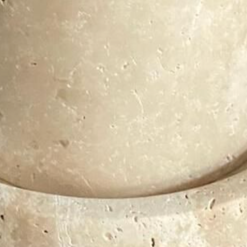 Travertine Natural Liquid Soap Dispenser & Tray Set (Handcrafted)