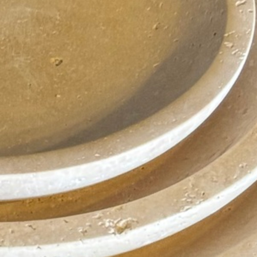 Travertine Marble Plate Set (Handcrafted)