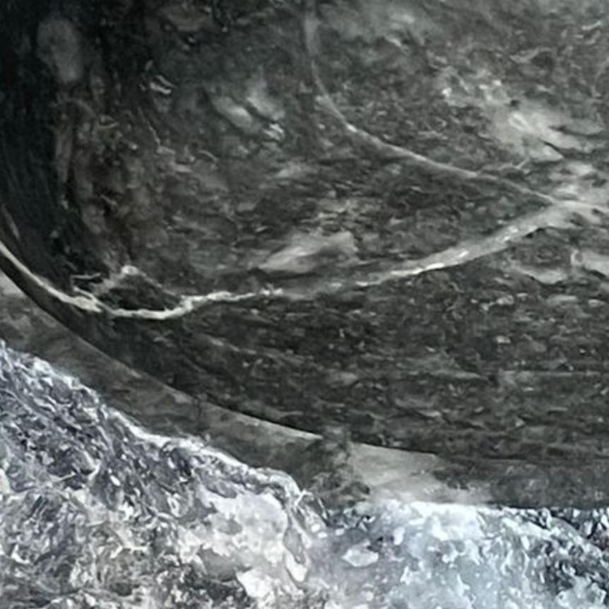 Navy Marble Log Bowl (Handcrafted)