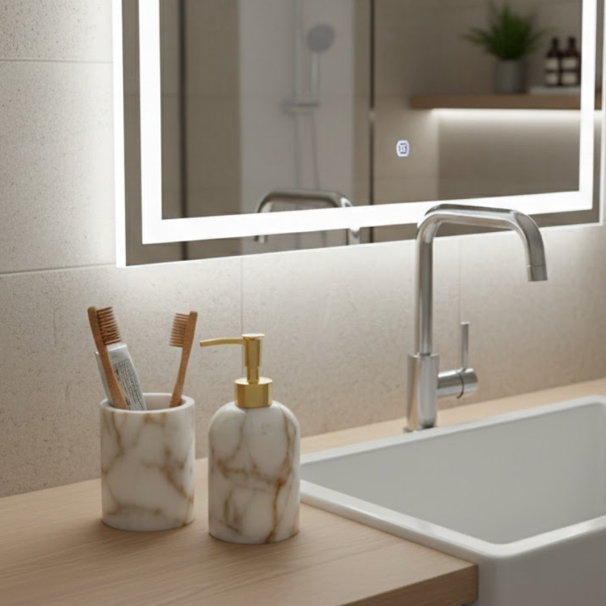 Honey Marble Bathroom & Kitchen Set (Handcrafted)