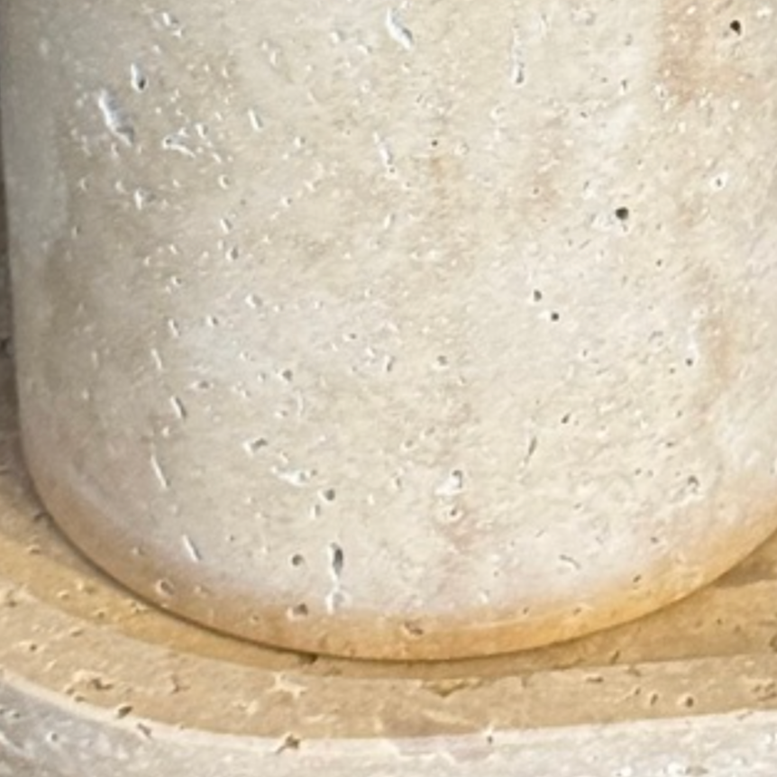 Travertine Bathroom Set with Tray & Soap Dispenser (2 Pieces, Handcrafted)