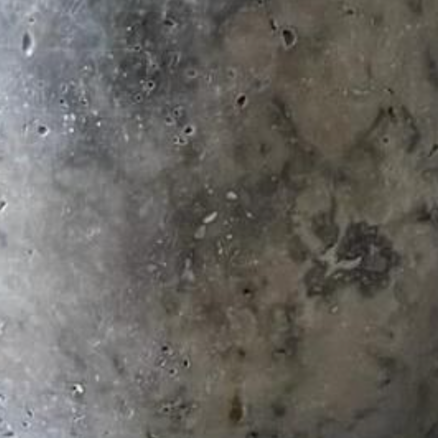 Silver Travertine Oval Bathroom & Kitchen Set (3 Pieces, Handcrafted)