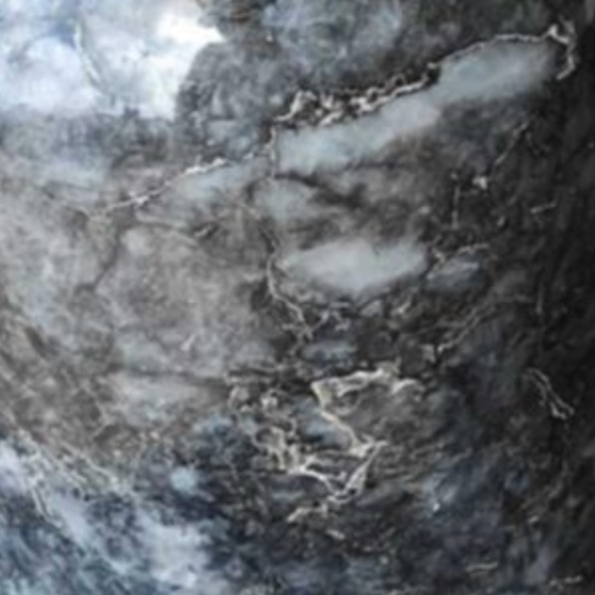 Smoked Marble Bathroom Set with Wave Pattern (4 Pieces, Handcrafted)