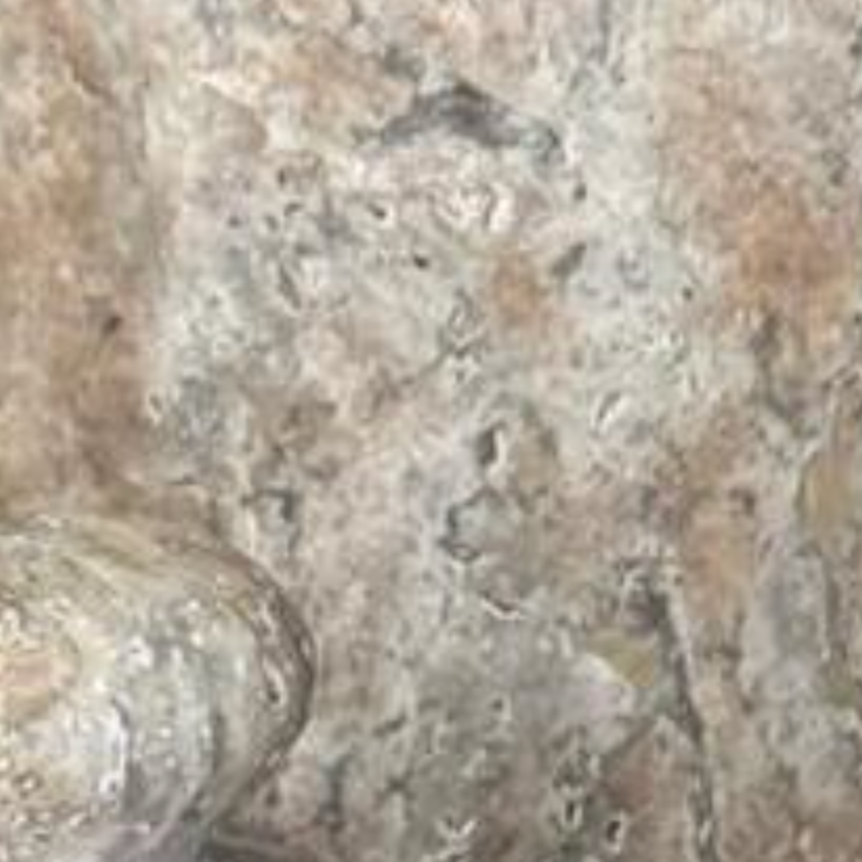 Silver Travertine Oval Bathroom Set – 6 Pieces (Handcrafted)