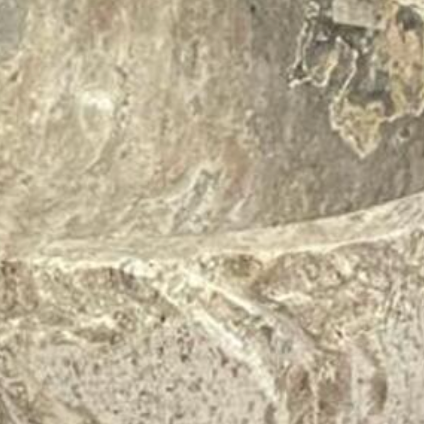 Silver Travertine Bathroom & Sink Set – 4 Pieces (Handcrafted)