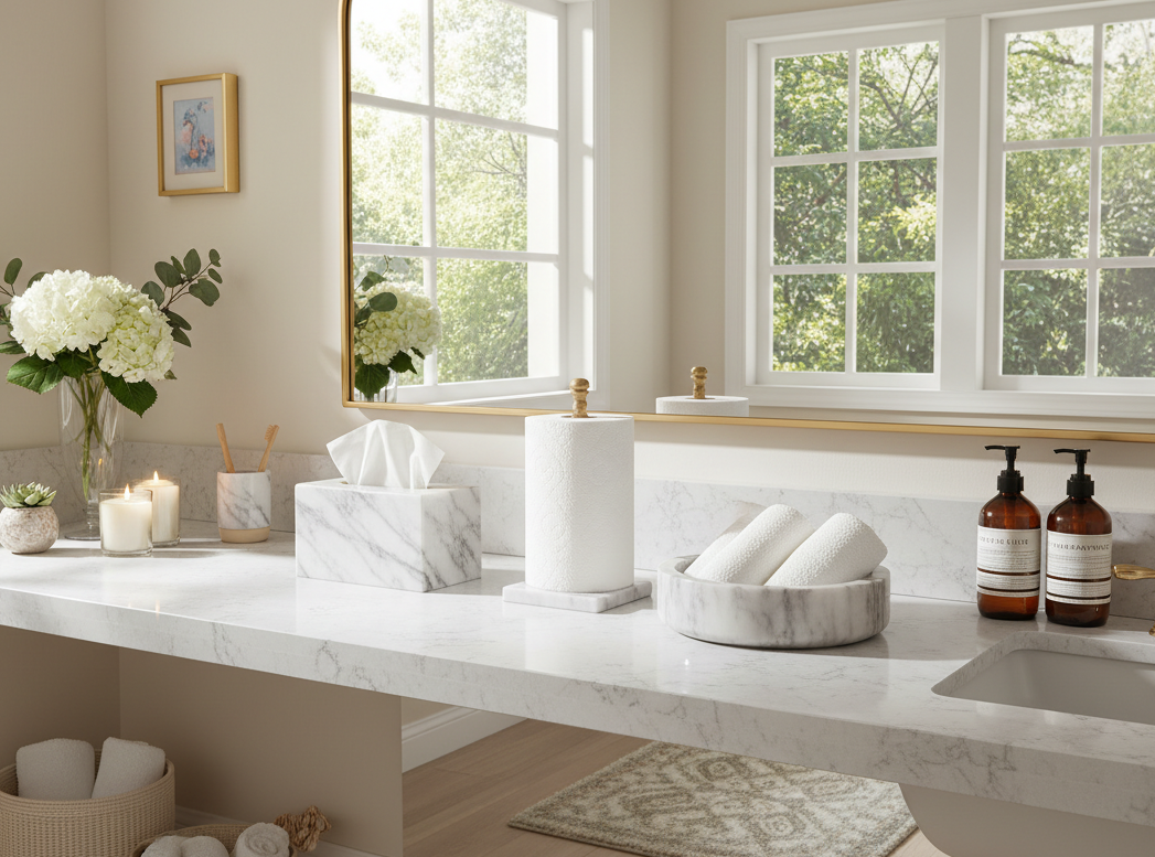 Marble Napkin & Towel Holders