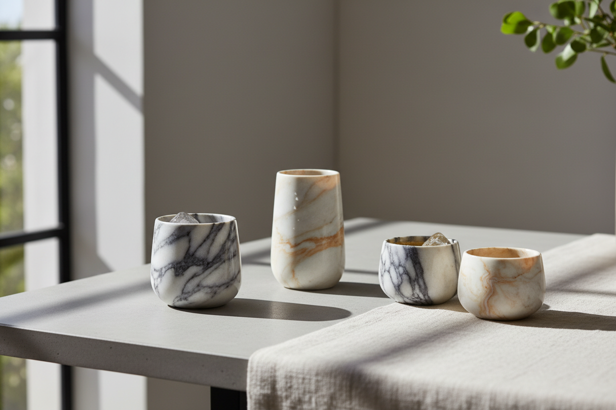 Marble Cups – Premium Natural Stone Drinkware – Meridian Concept