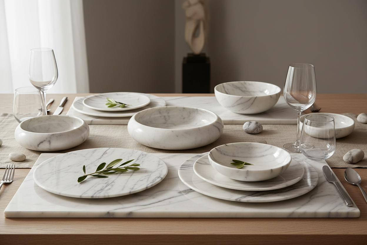 Marble Plates & Bowls