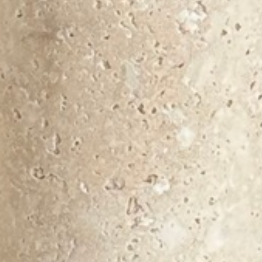 Natural Travertine Toilet Brush Holder – Gold Handle