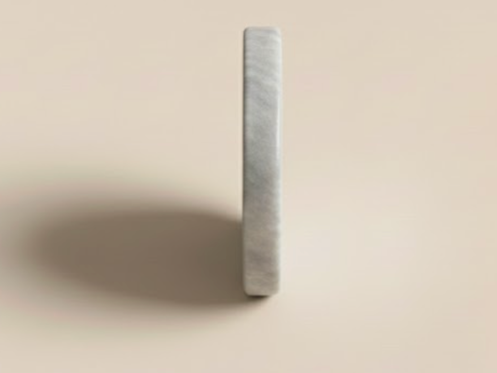 Grey Natural Marble Coaster – Handcrafted