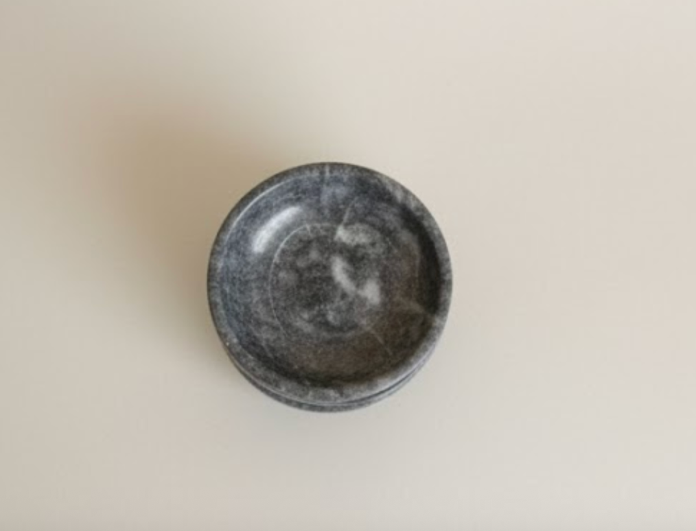 Black Natural Marble Tea Plate Set – 6 Pieces