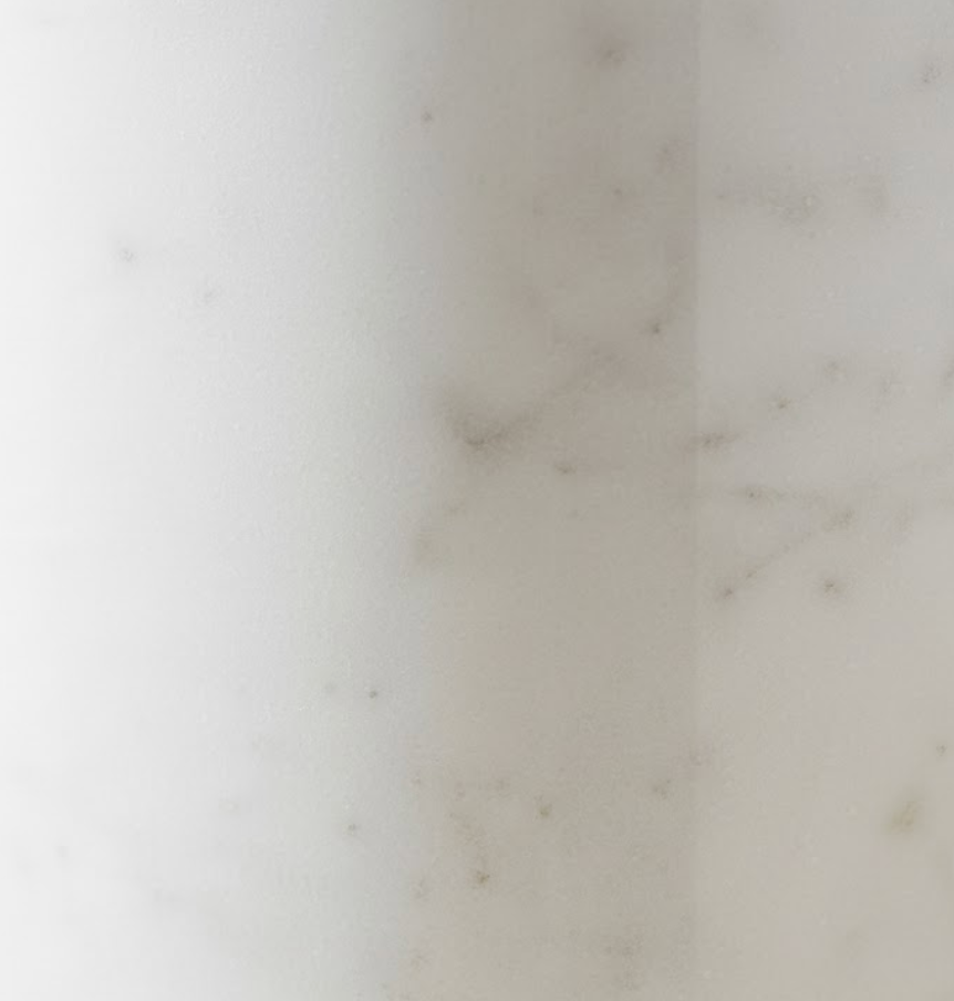 White Marble Waste Bin with Silver Coral Handle – Lid Design