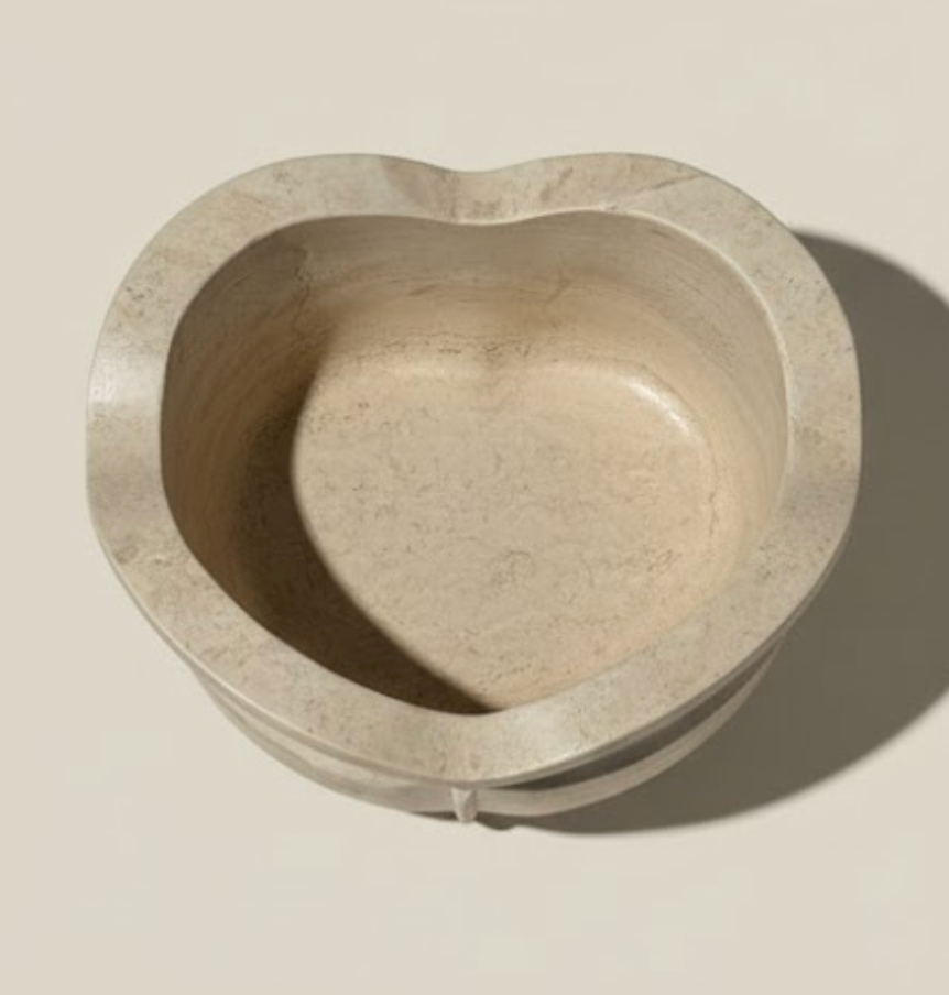 Travertine Natural Stone Planter – Handcrafted