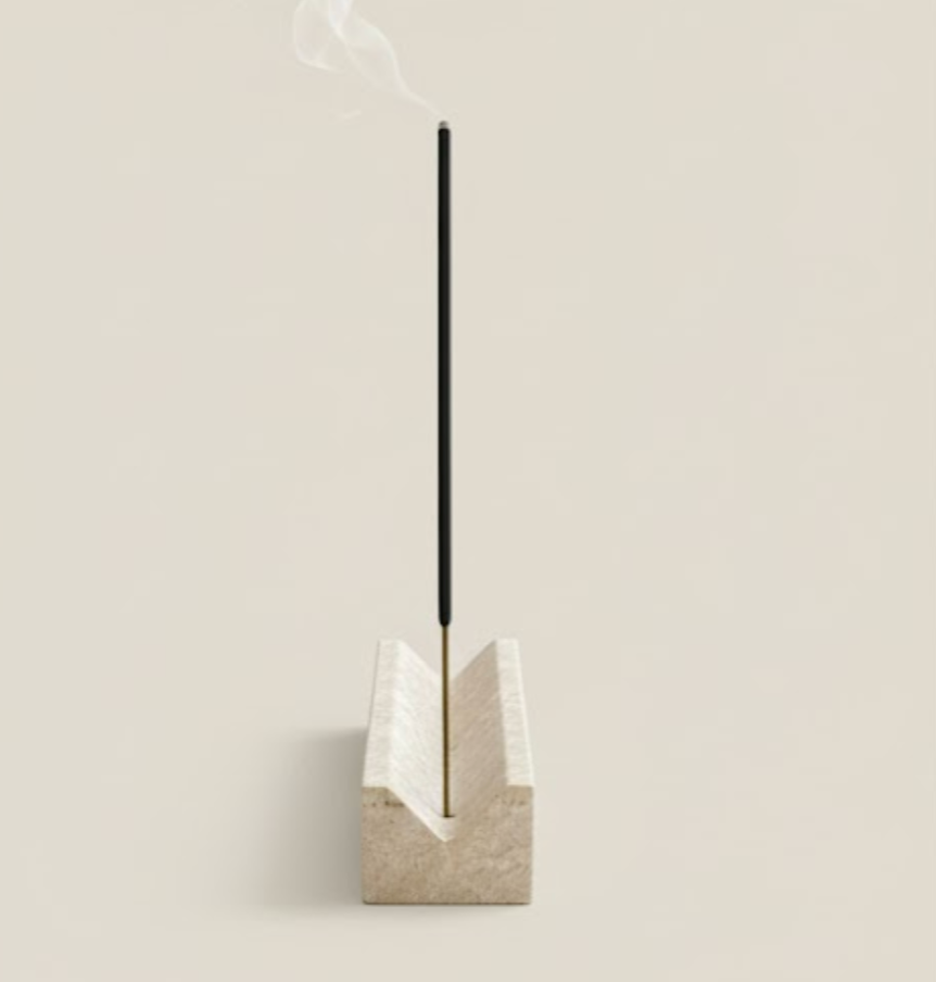 Travertine Stick Incense Holder – Handcrafted
