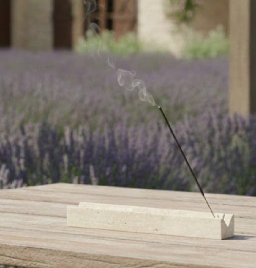 Travertine Stick Incense Holder – Handcrafted