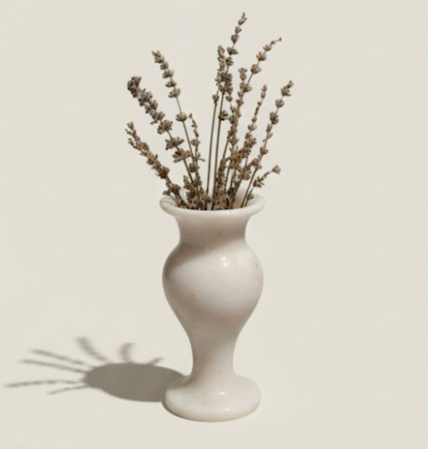 White Marble Vase – Handcrafted