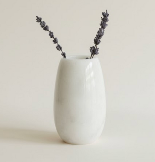 White Marble Vase – Handcrafted