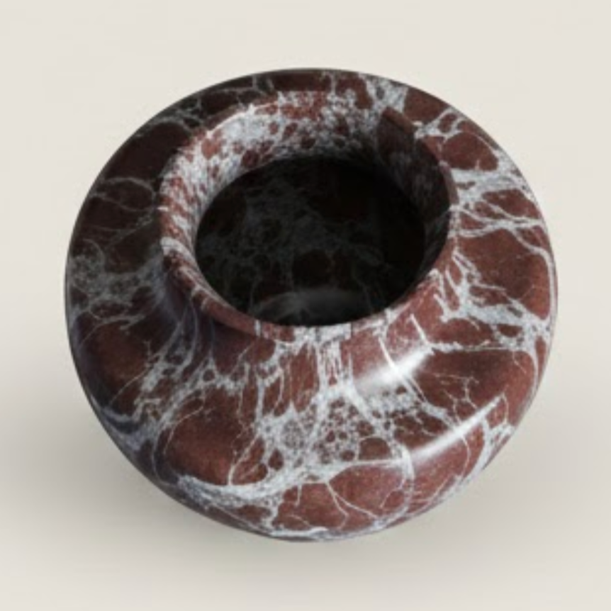 Cherry Marble Vase – Handcrafted