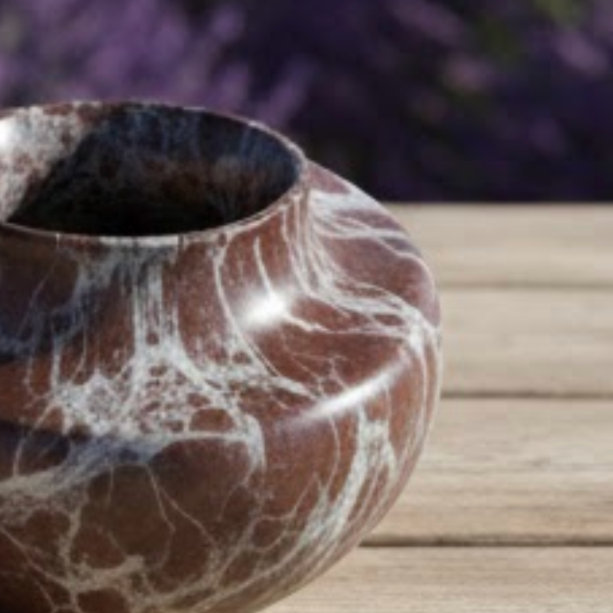 Cherry Marble Vase – Handcrafted