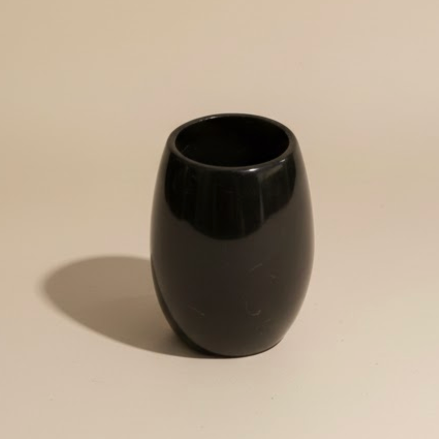 Black Marble Vase – Handcrafted