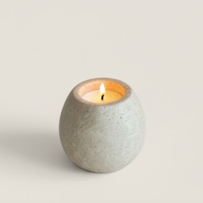 Travertine Natural Stone Candle Holder & Vase Set – 4 Pieces