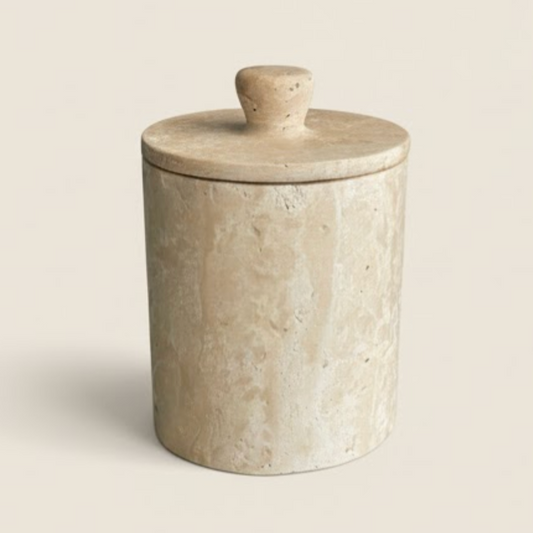 Travertine Natural Stone Multi-Purpose Decorative Storage Box – Handcrafted