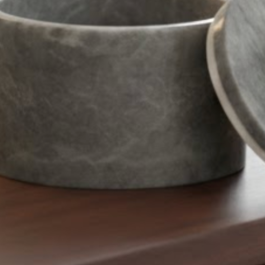 Gray Marble Decorative Storage Box & Candy Dish – Handcrafted