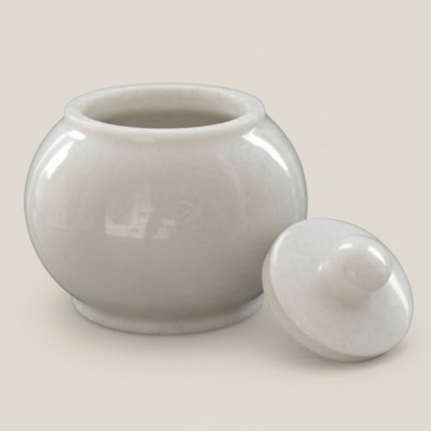 White Handmade Natural Marble Decorative Storage Box – Handcrafted