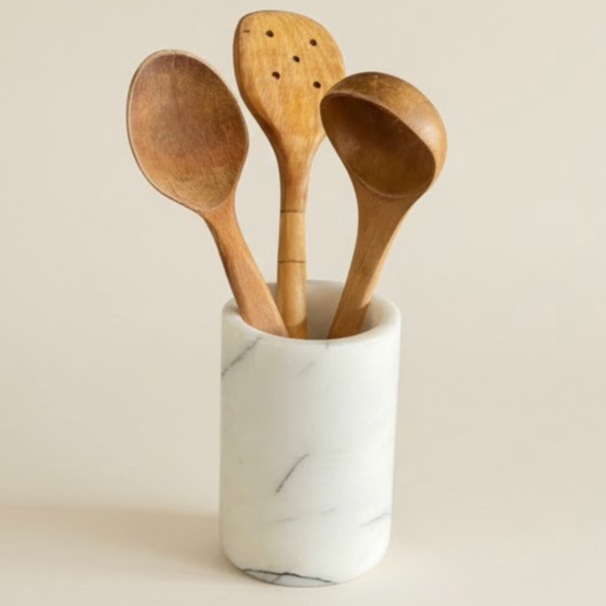 Lilac Marble Spoon Rest – Handcrafted