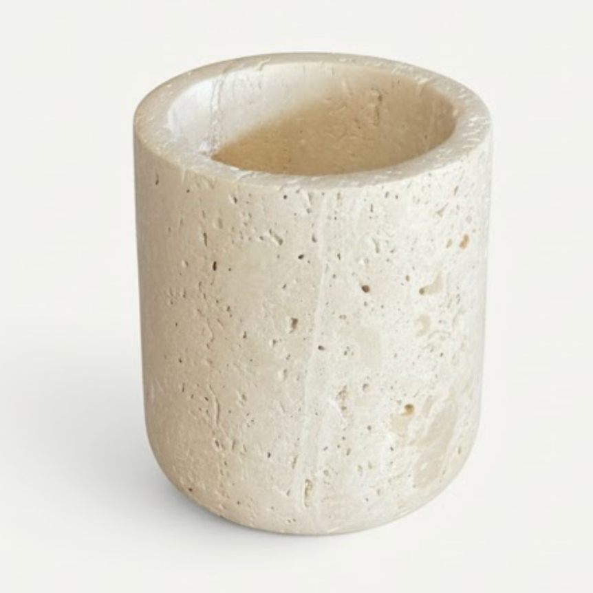 Travertine Natural Stone Multi-Purpose Holder – Handcrafted