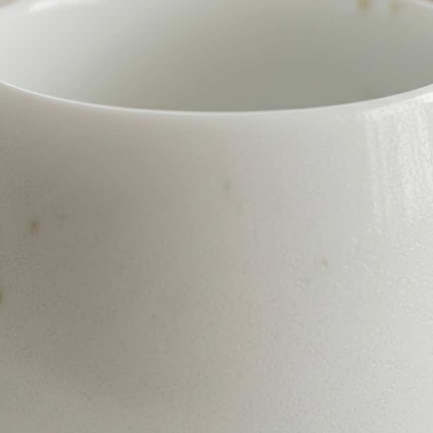 White Marble Coffee Cup & Saucer Set – Set of 6