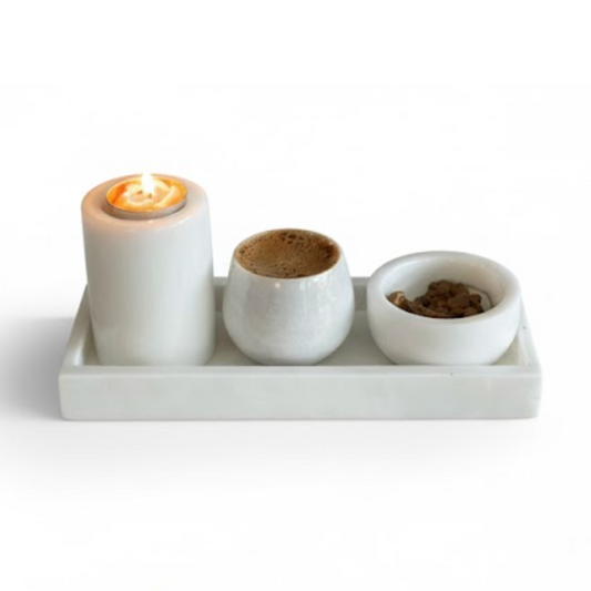 Marble Coffee Presentation Set – Set of 4