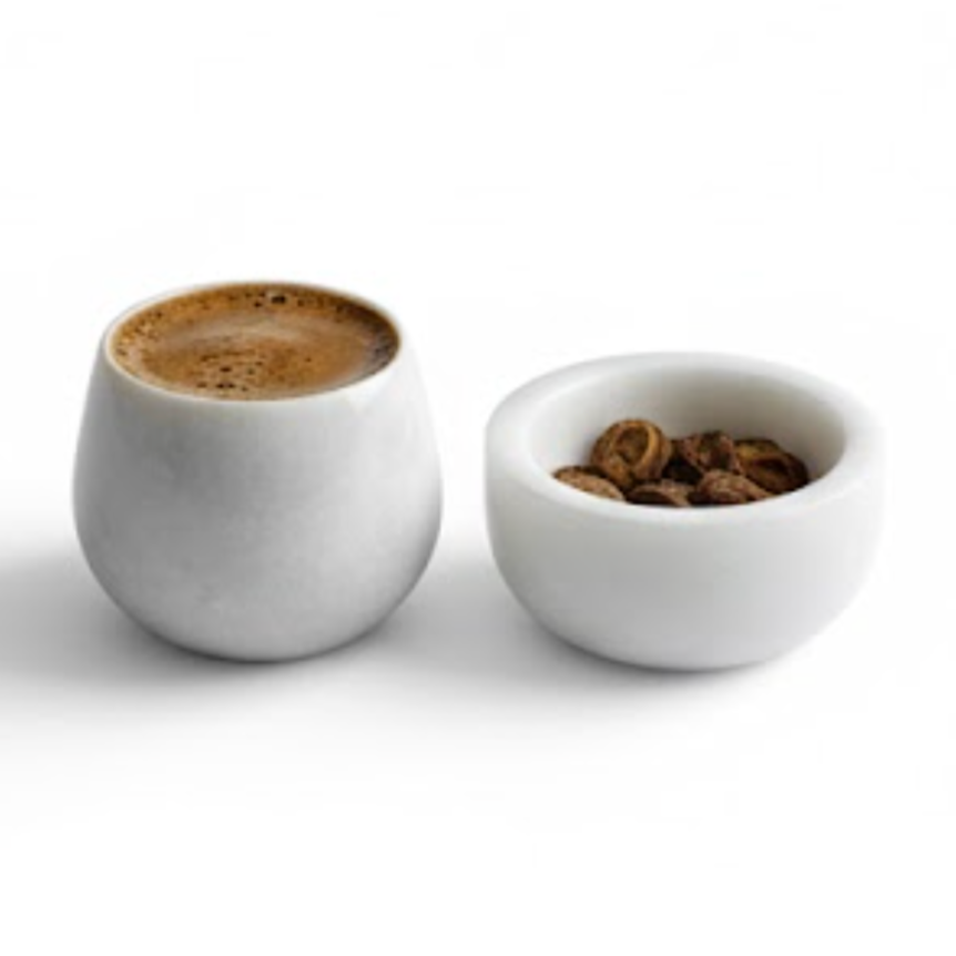 Marble Coffee Presentation Set – Set of 4