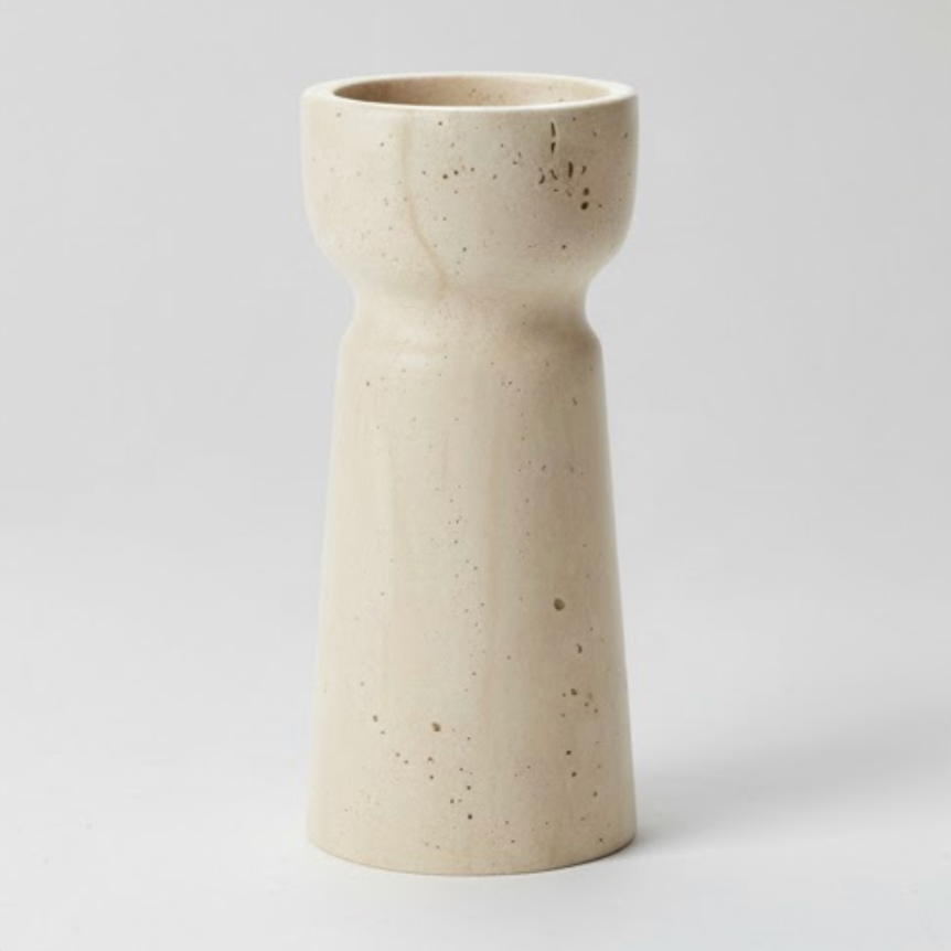 Travertine Candle Holder – Natural Stone Elegance