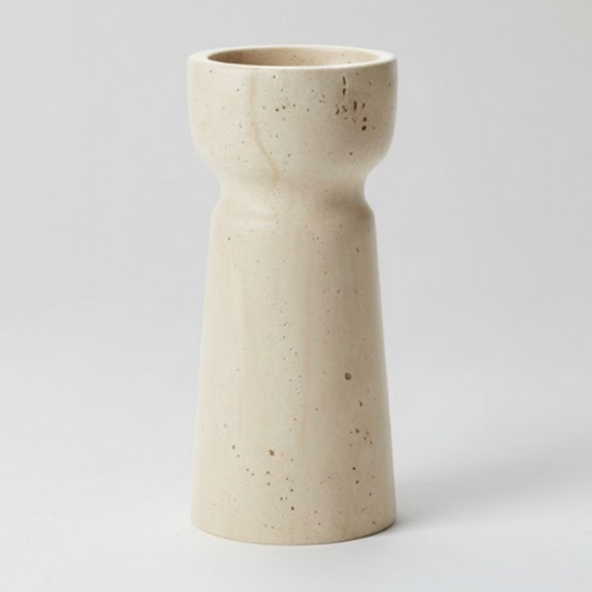 Travertine Candle Holder – Natural Stone Elegance