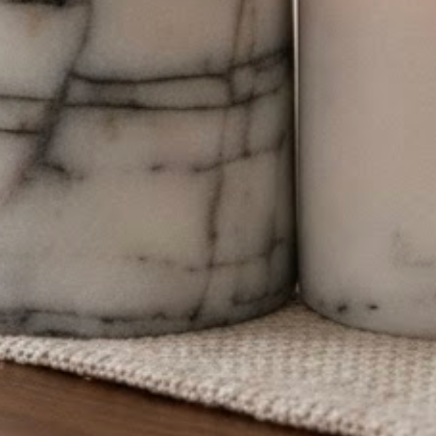 Lilac Cut Marble Candle Holder Set – Set of 3