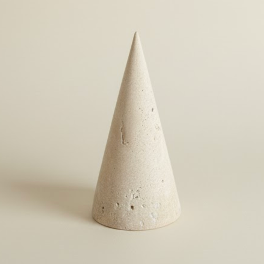 Travertine Natural Stone Accessory Set – Candle Holder, Figurine & Jewelry Stand