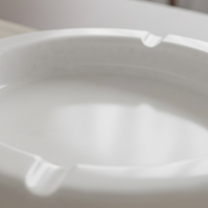 White Natural Marble Ashtray (Handcrafted)