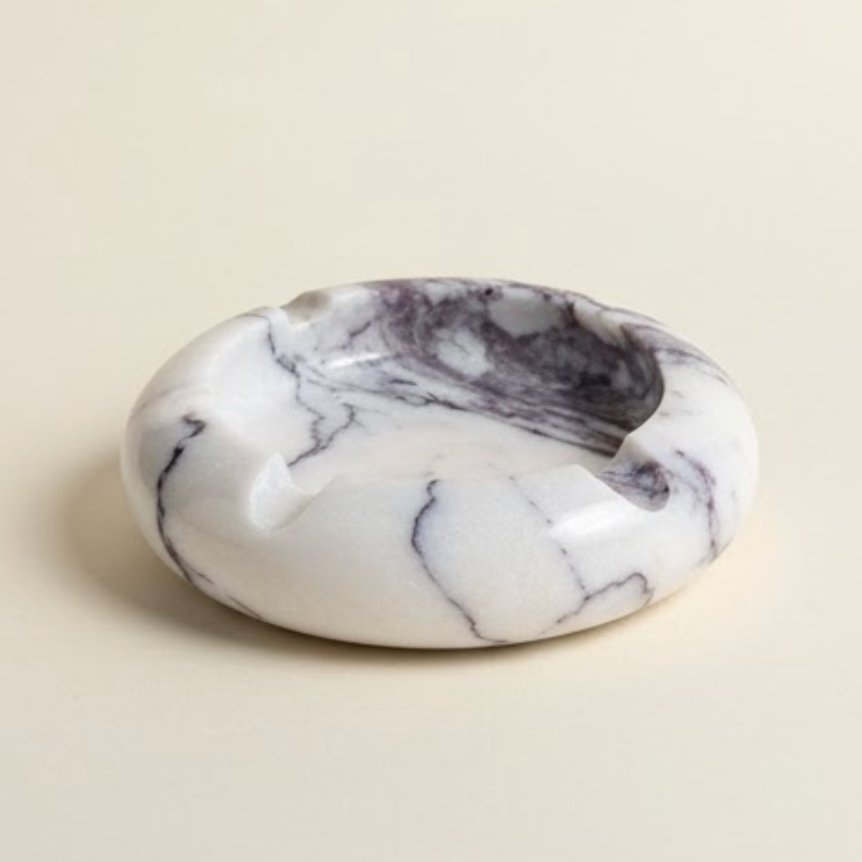 Lilac Marble Ashtray – Natural Elegance (Handcrafted)