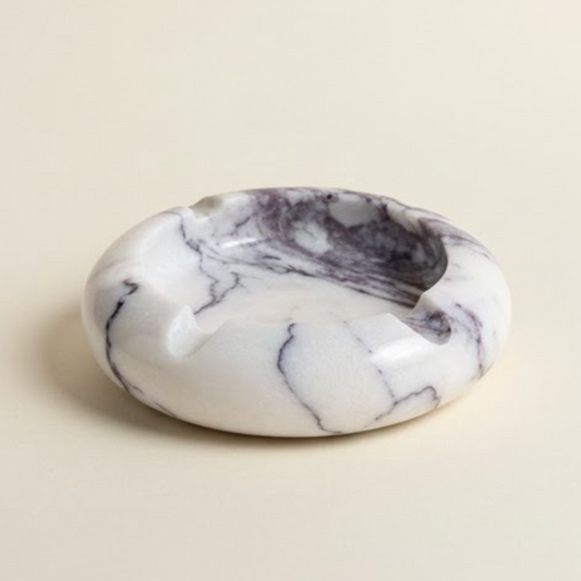 Lilac Marble Ashtray – Natural Elegance (Handcrafted)