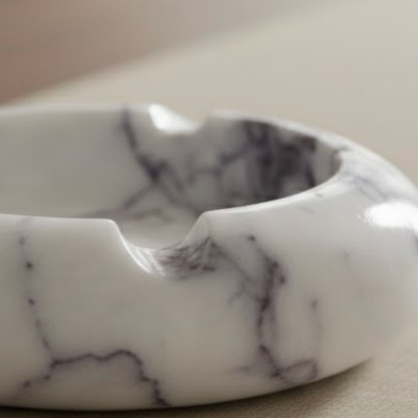 Lilac Marble Ashtray – Natural Elegance (Handcrafted)