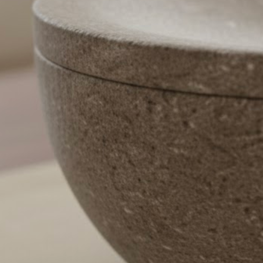 Natural Stone Ashtray with Lid – Handcrafted