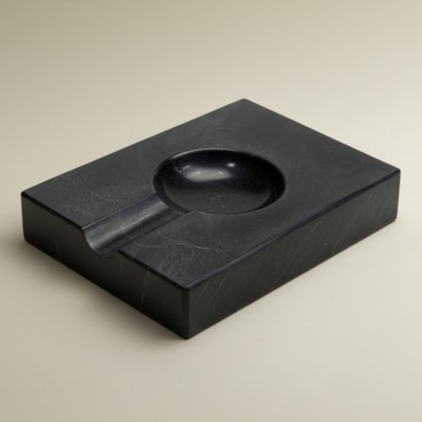 Black Marble Cigar Ashtray (Handcrafted)