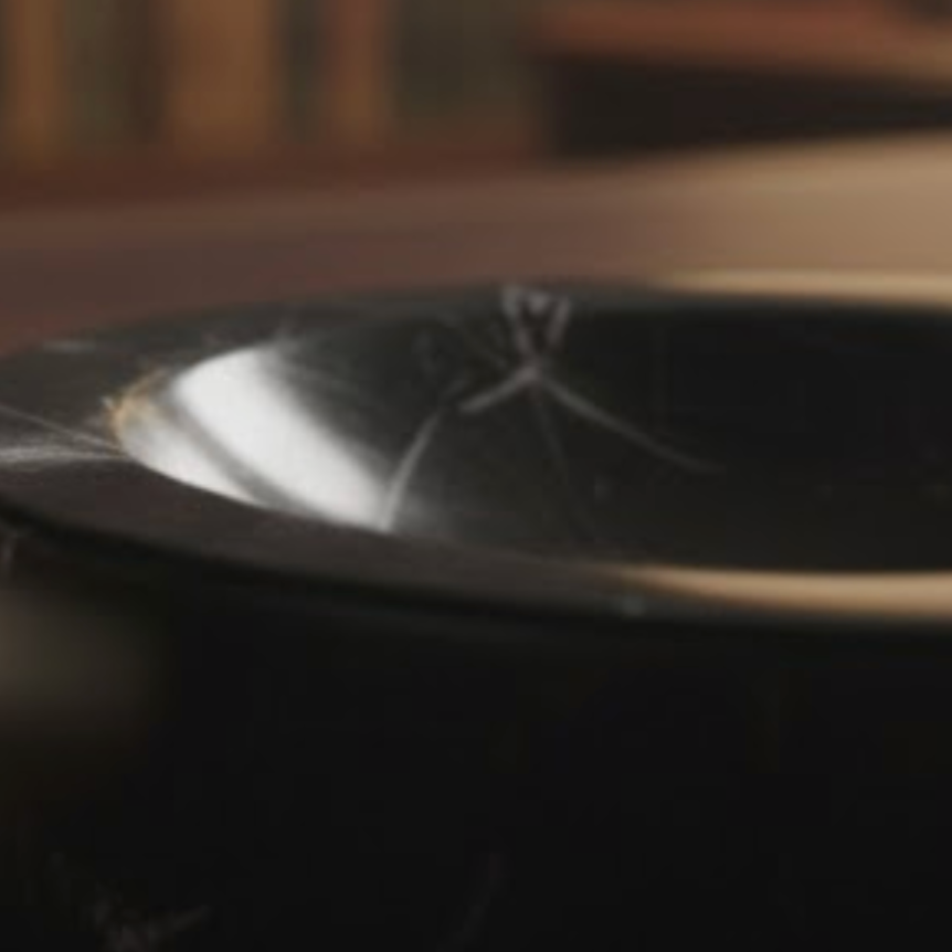 Black Marble Ellipse Cigar Ashtray (Handcrafted)