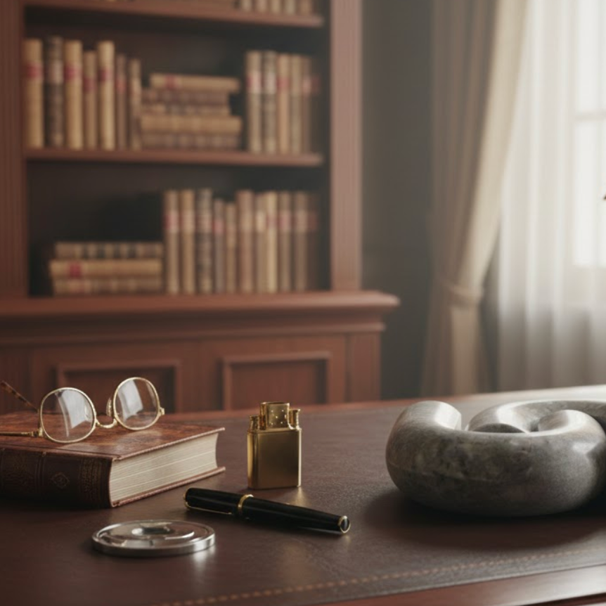 Uludag Black Matte Marble Decorative Object & Bookend Set – 2 Piece (Handcrafted)