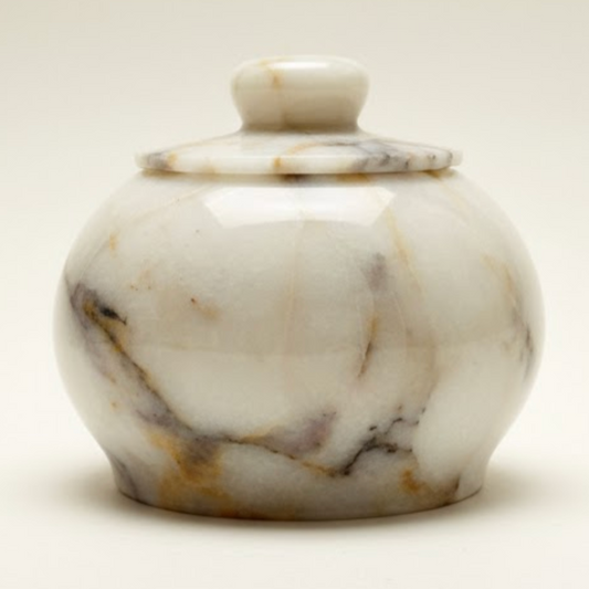 Lilac Marble Decorative Box & Sugar Bowl – Natural Stone Elegance
