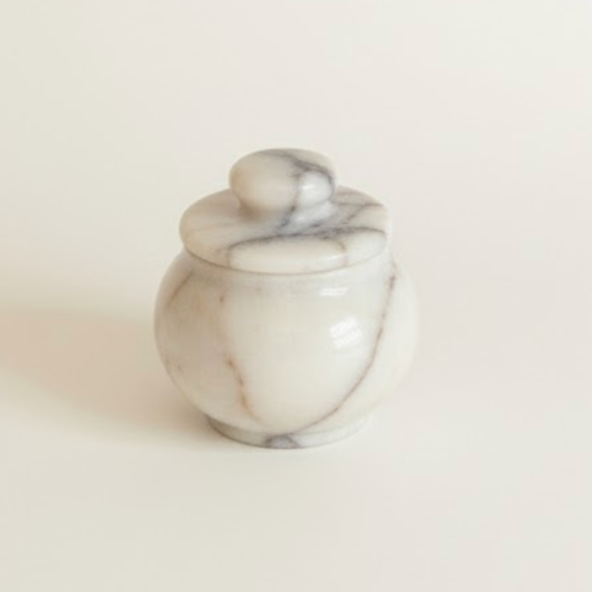 Lilac Marble 6-Piece Spice & Sauce Set – Natural Stone Kitchen Collection