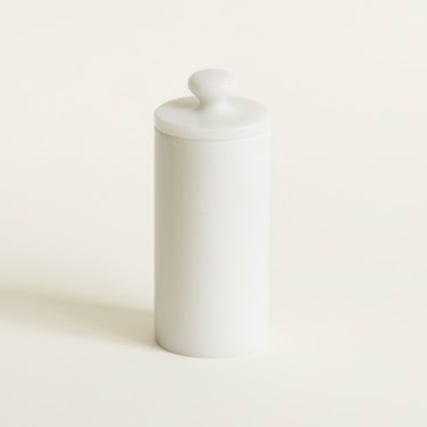 White Marble 4 Piece Spice Jar Set – Natural Stone Kitchen Collection