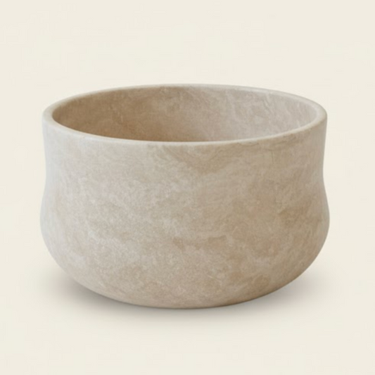Travertine Natural Stone Turkish Bath Basin – Pear Shape